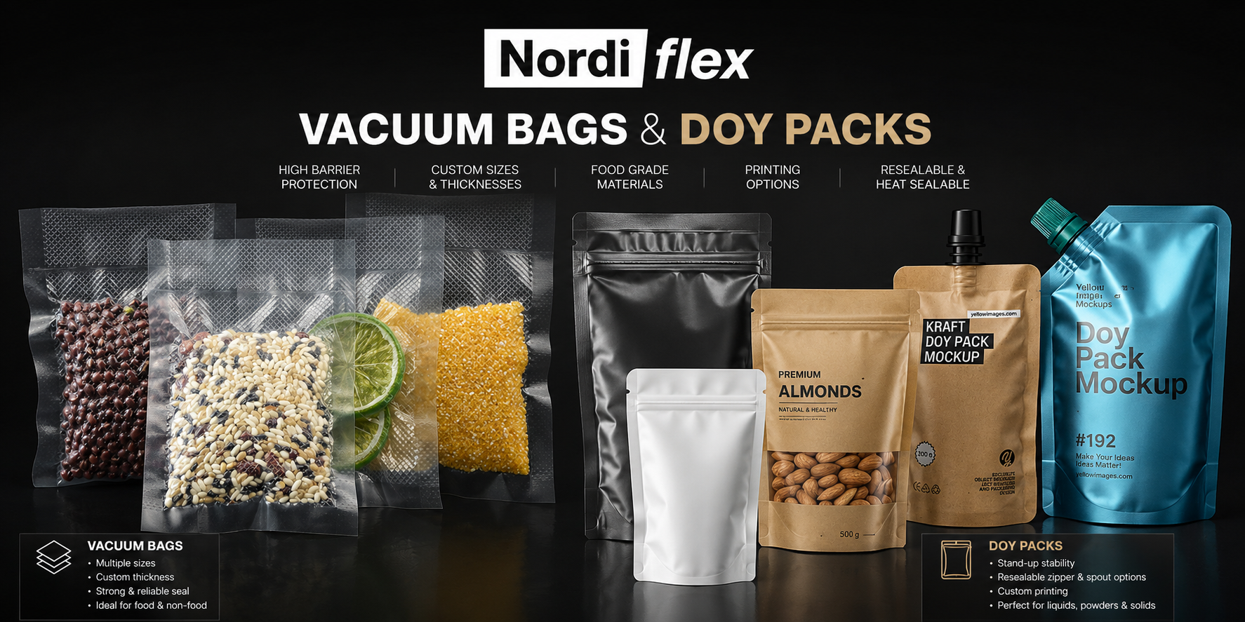 Flexible packaging products
